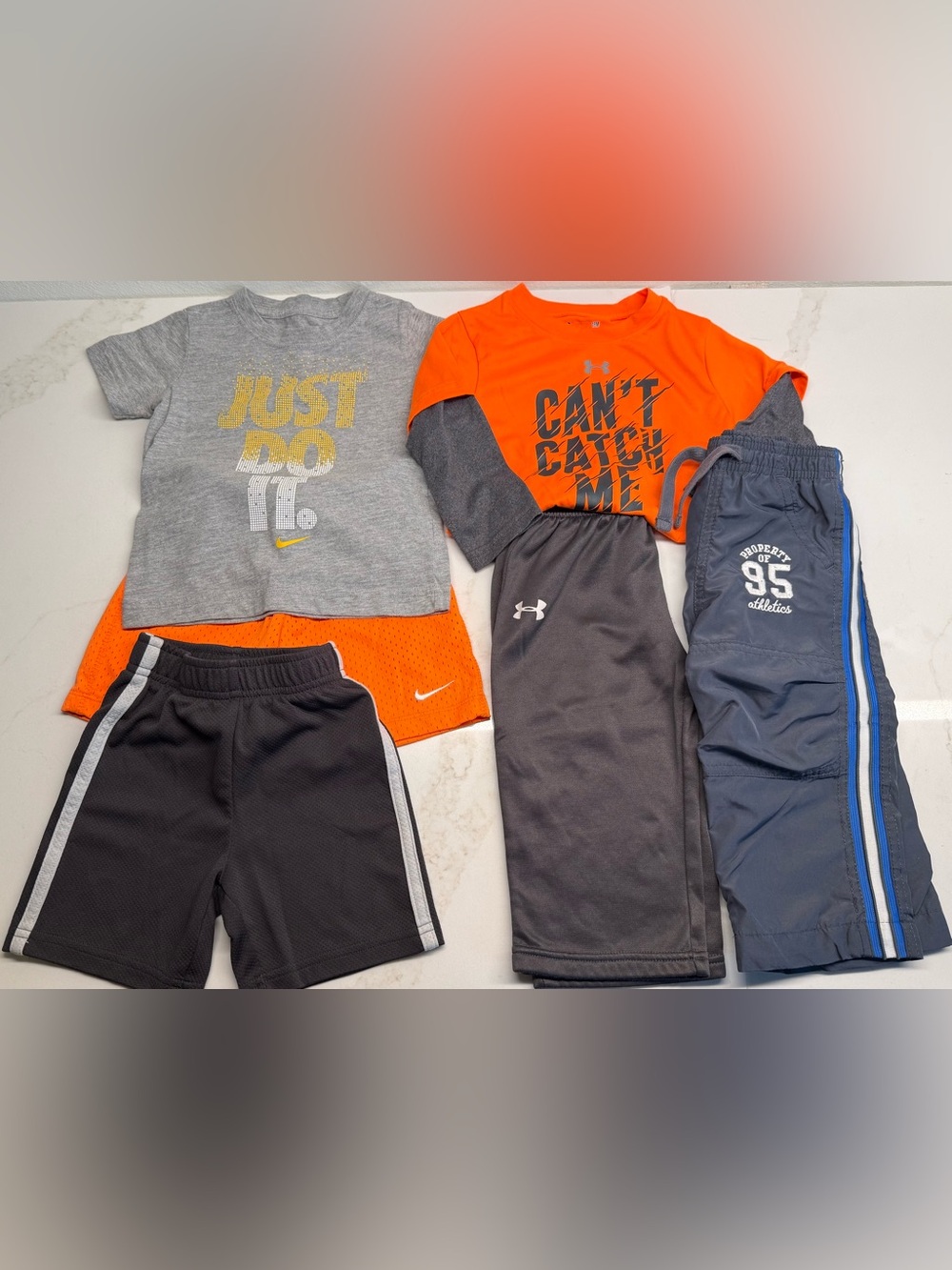 Boys 18M Athletic Clothes Bundle Under Armour Nike OshKosh 6 Pieces